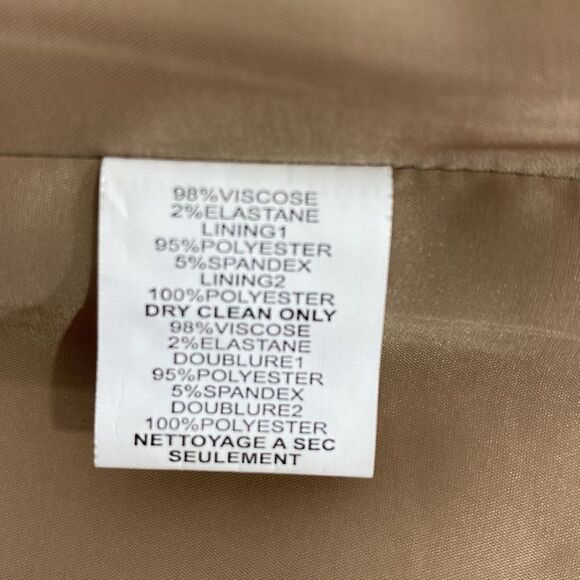 Trina Turk Sand Color Single Button Closure Blazer Jacket Size 8 - Picture 9 of 12